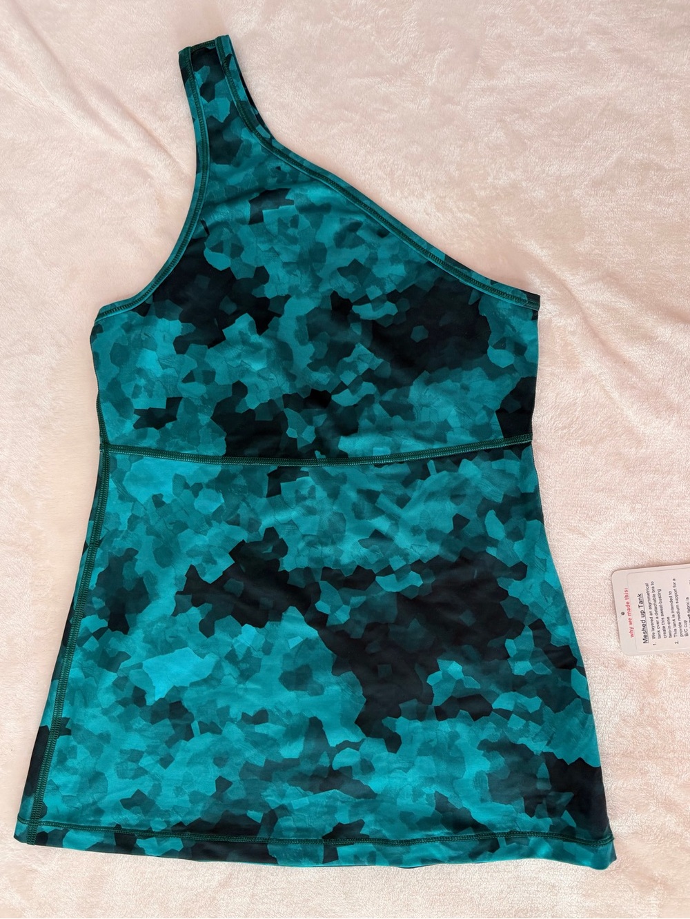 Lululemon teal and black meshed-up athletic tank